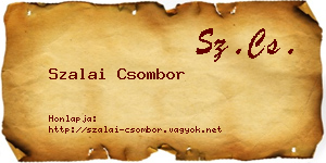 Szalai Csombor névjegykártya