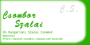 csombor szalai business card